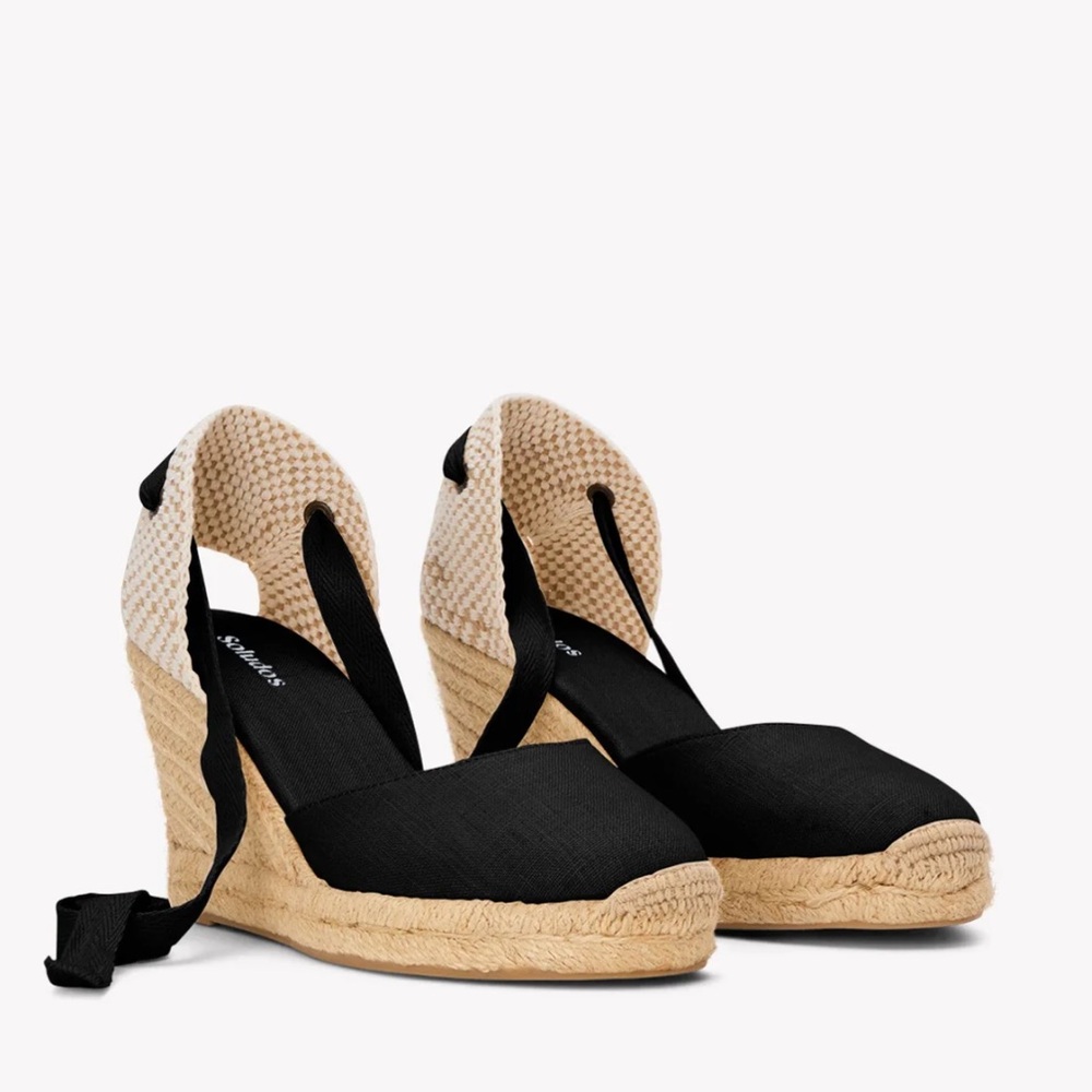 Marseille wedge black soludos espadrille Soludos brand size 9.5